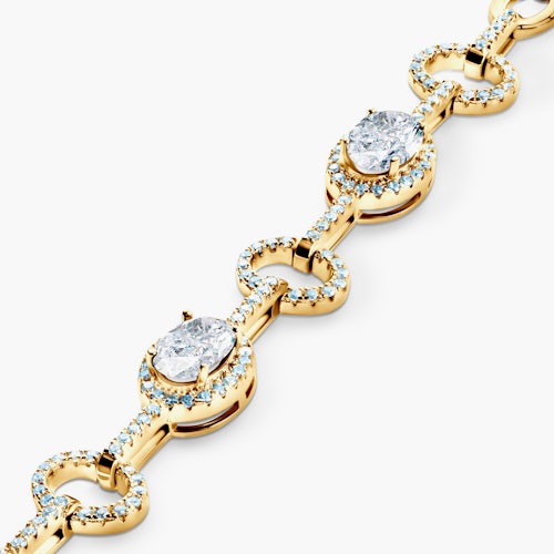 Bransoletka Swan Lake: żółte złoto, diamenty